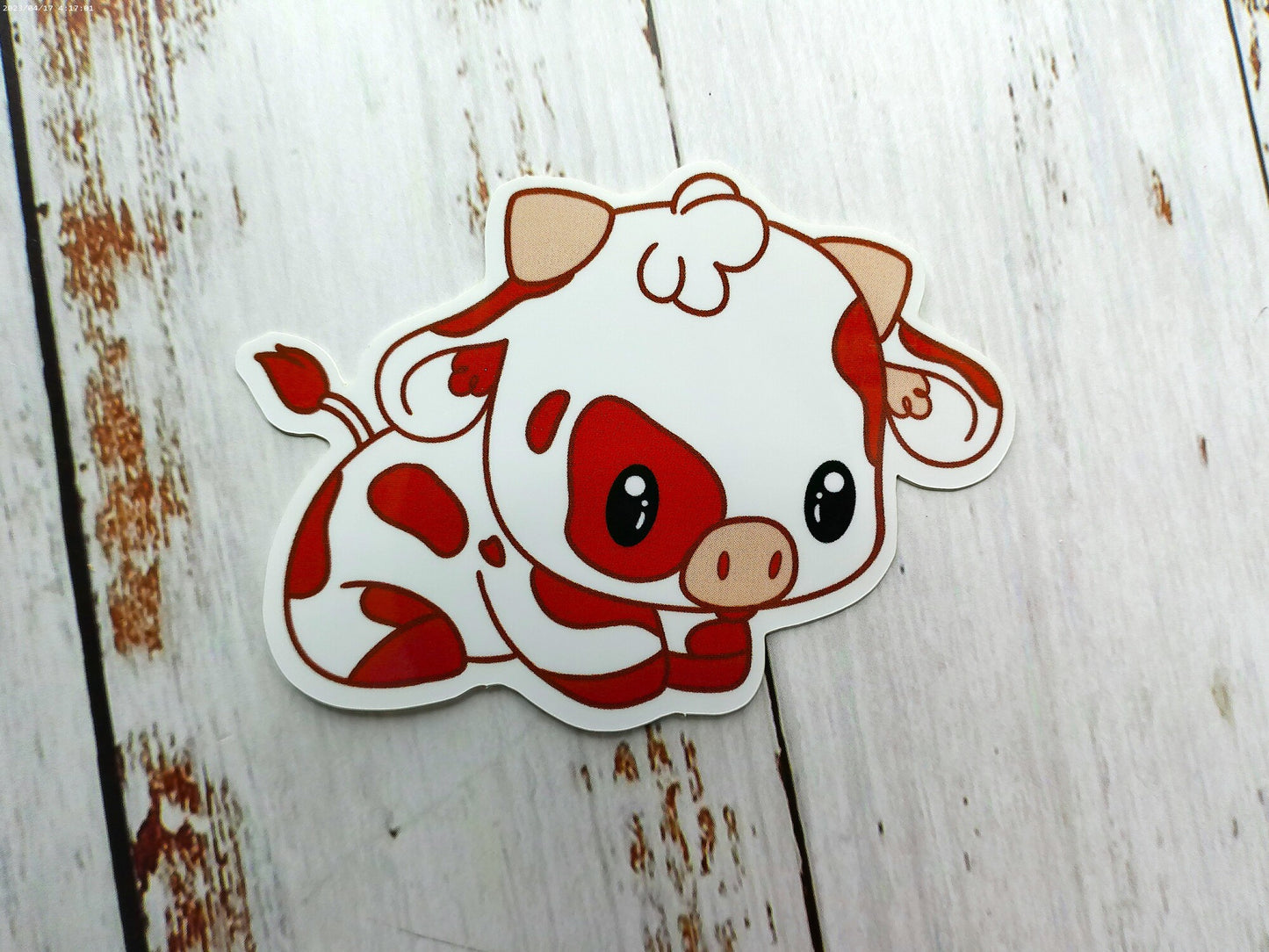 Small Apple Cow - Vinyl Sticker