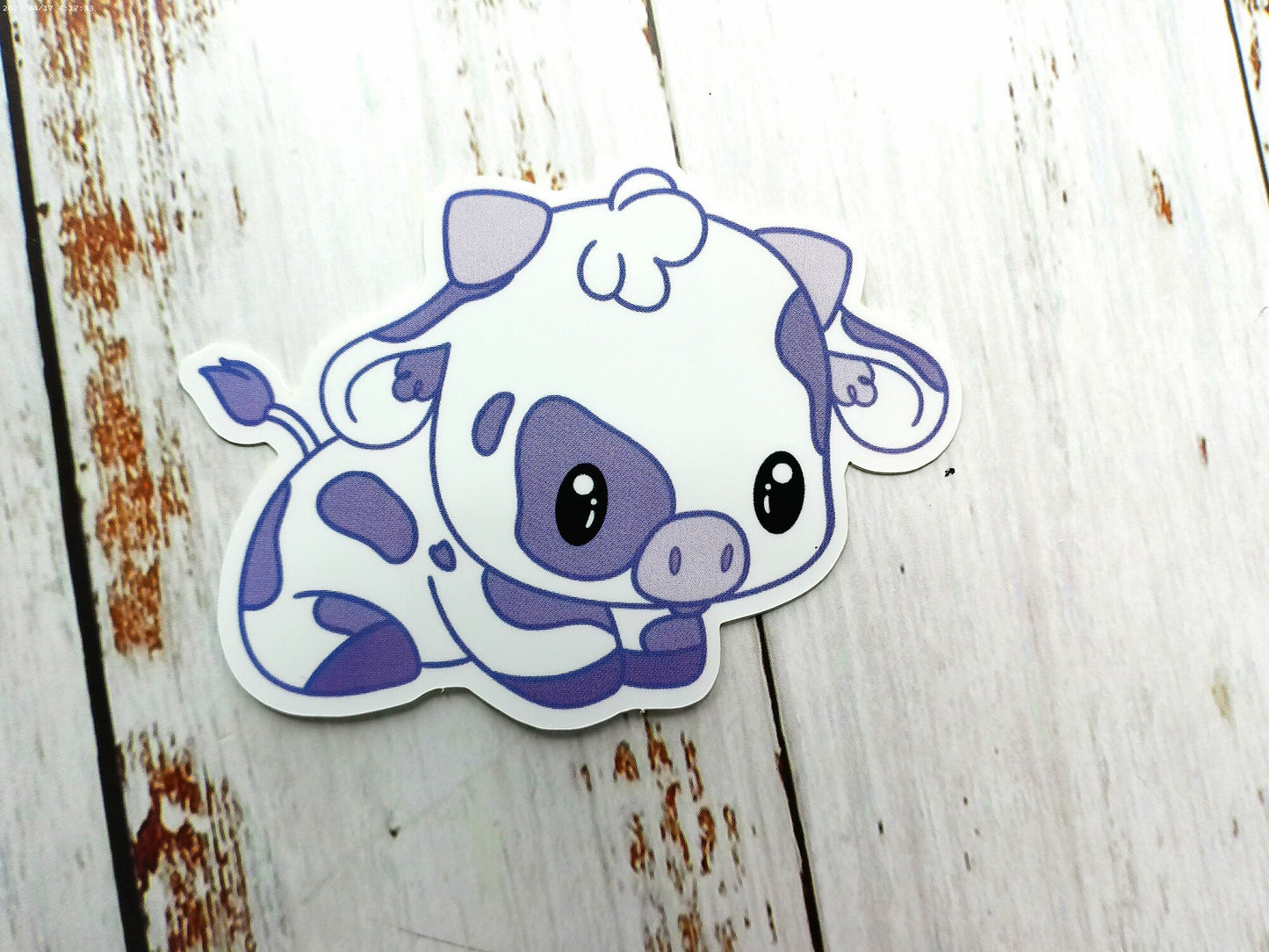 Small Grape Cow - Vinyl Sticker