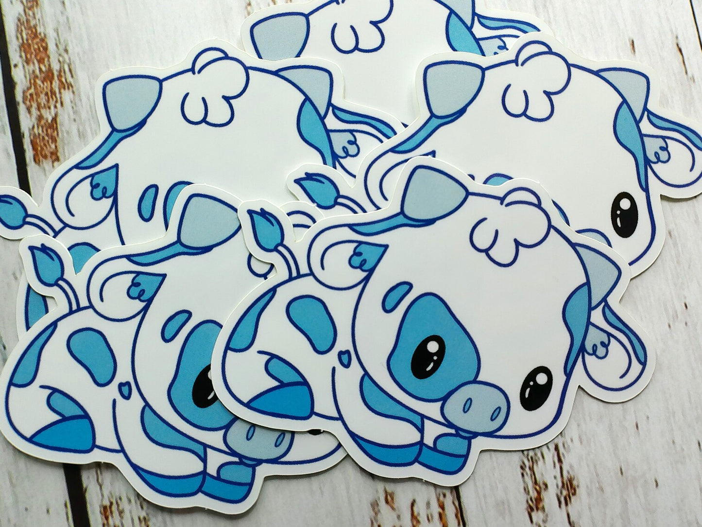 Small Blueberry Cow - Vinyl Sticker