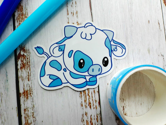 Small Blueberry Cow - Vinyl Sticker