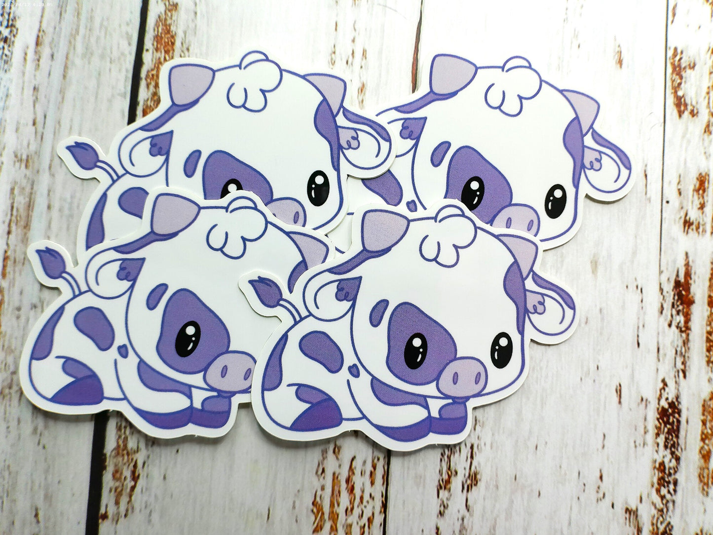 Small Grape Cow - Vinyl Sticker