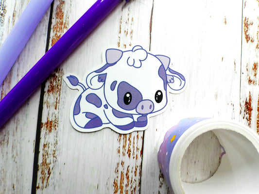 Small Grape Cow - Vinyl Sticker