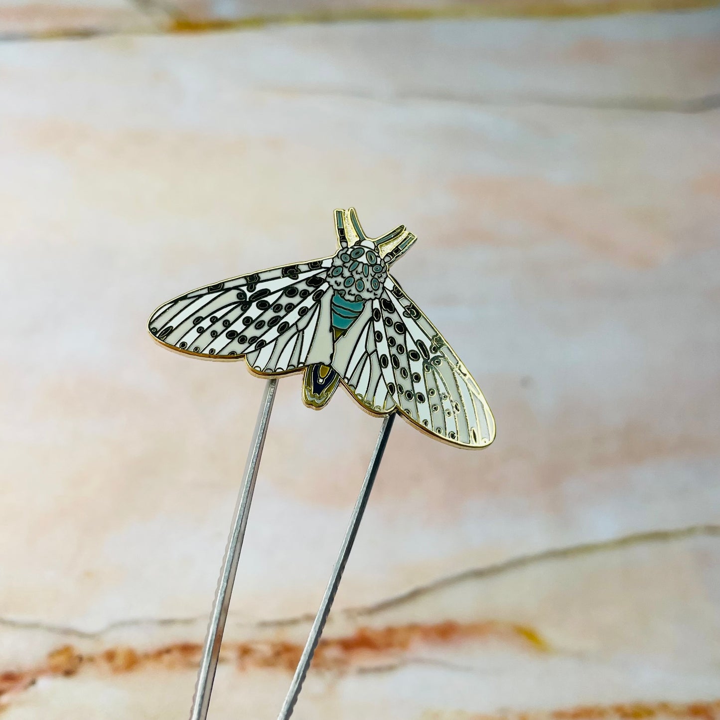 Giant Leopard Moth - Enamel Pin