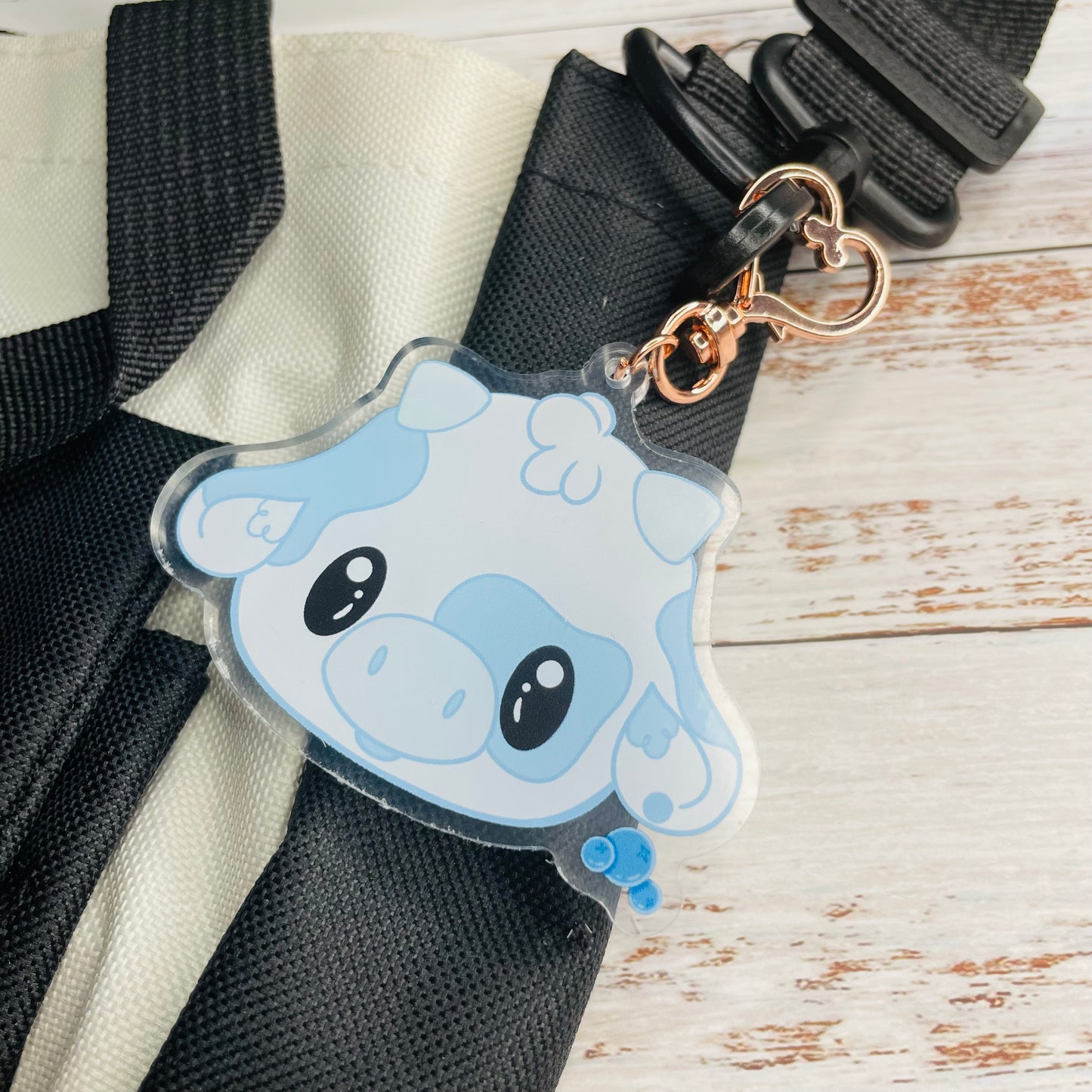 Blueberry Cow - Acrylic Keychain Charm