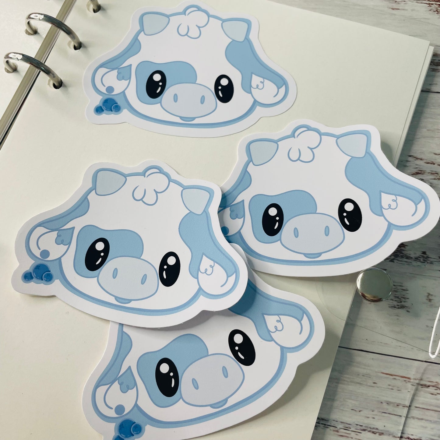 Blueberry Cow - Vinyl Sticker