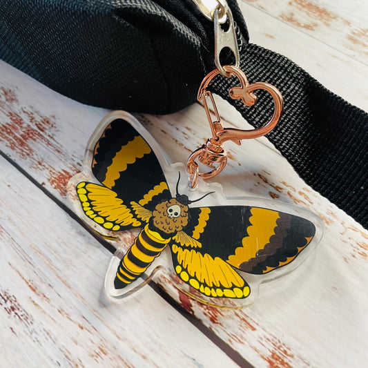 Death's Head Hawkmoth - Acrylic Keychain Charm