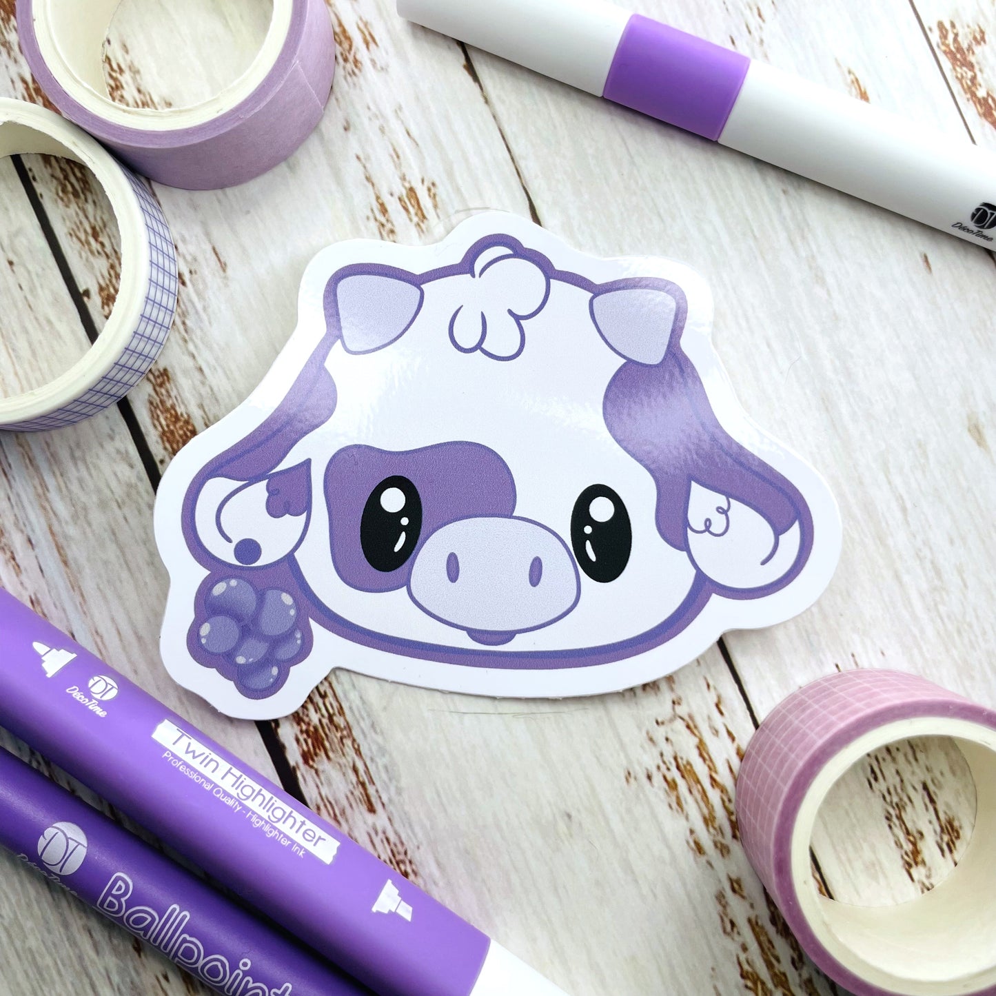 Grape Cow - Vinyl Sticker