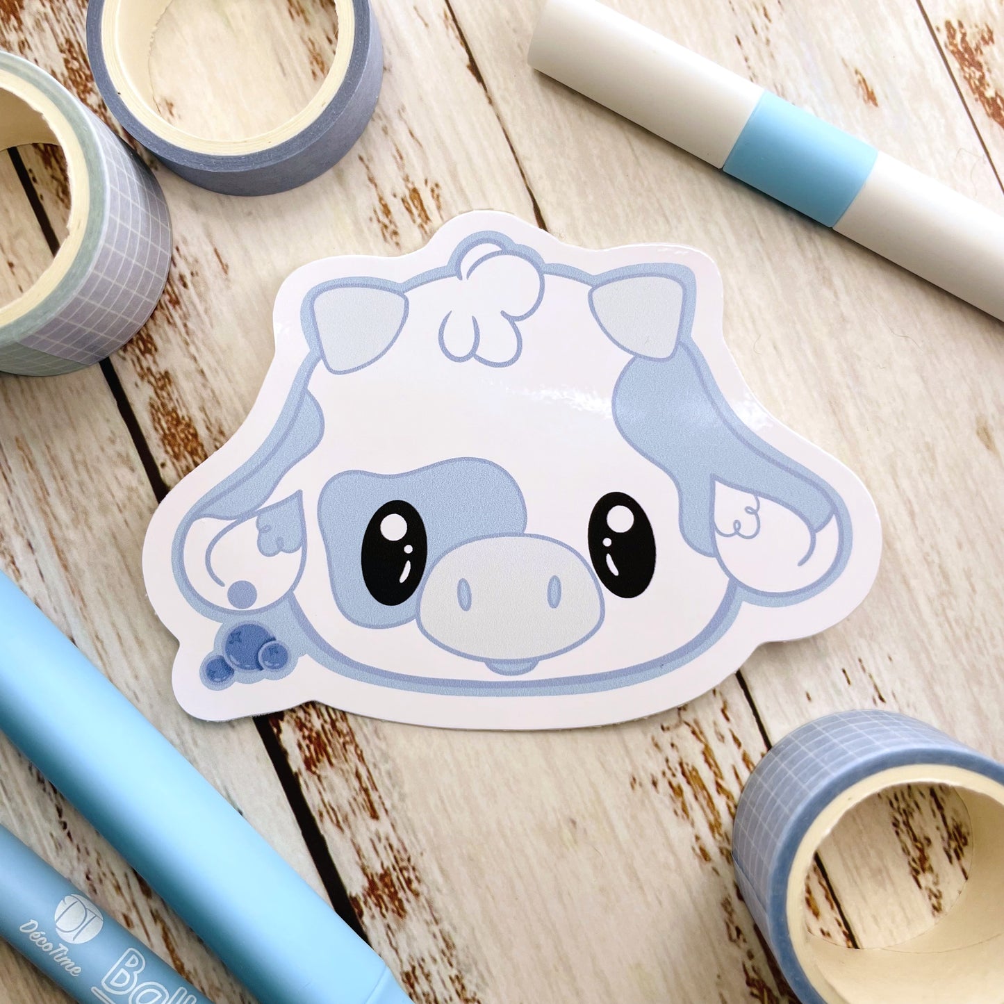 Blueberry Cow - Vinyl Sticker