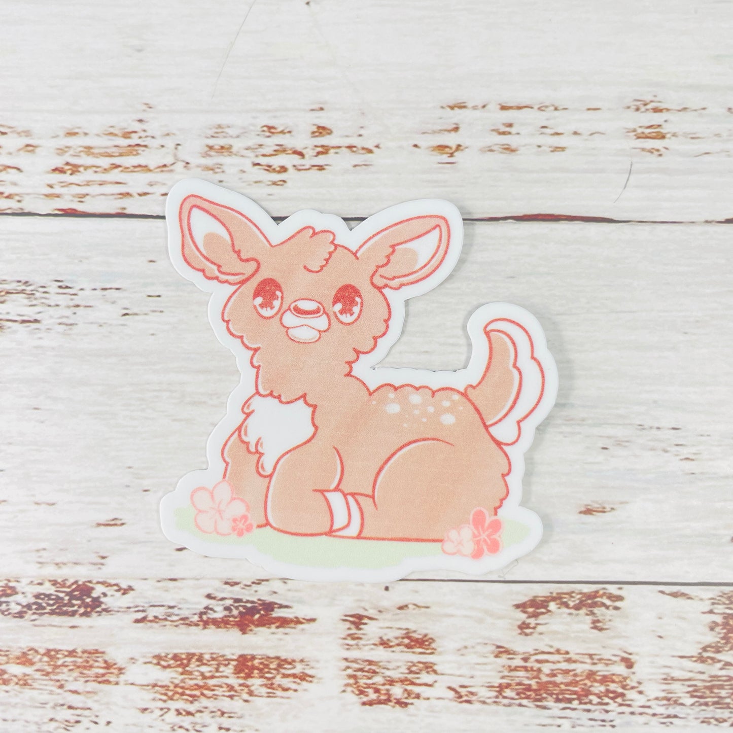 Sitting Fawn - Vinyl Sticker