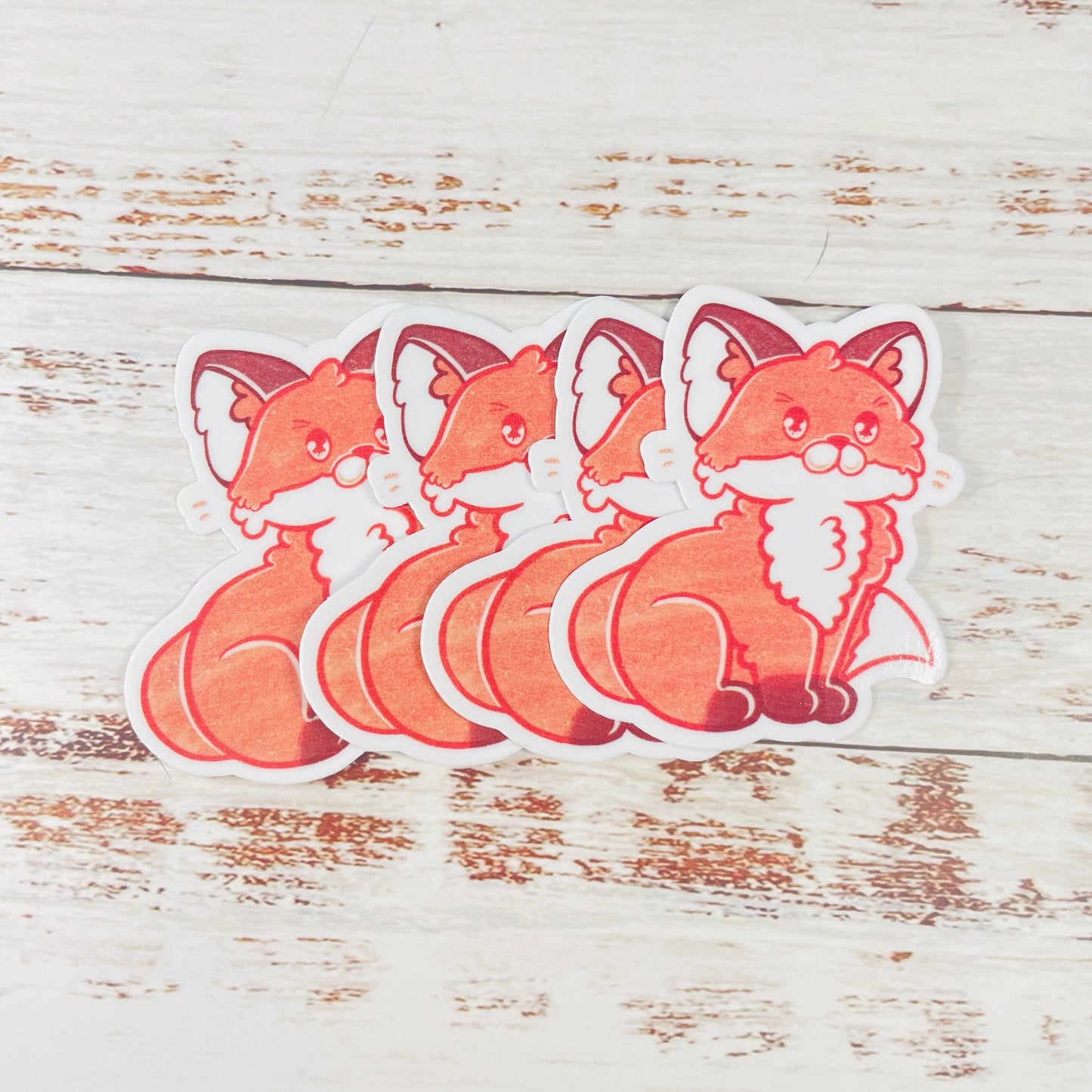 Fluffy Fox - Vinyl Sticker