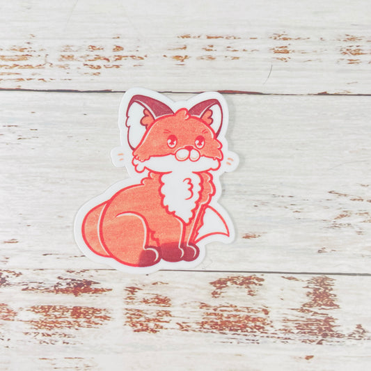 Fluffy Fox - Vinyl Sticker