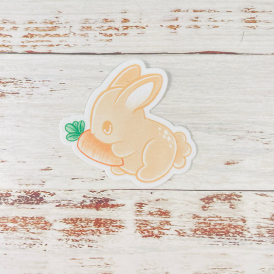 Bunny with a Carrot - Vinyl Sticker