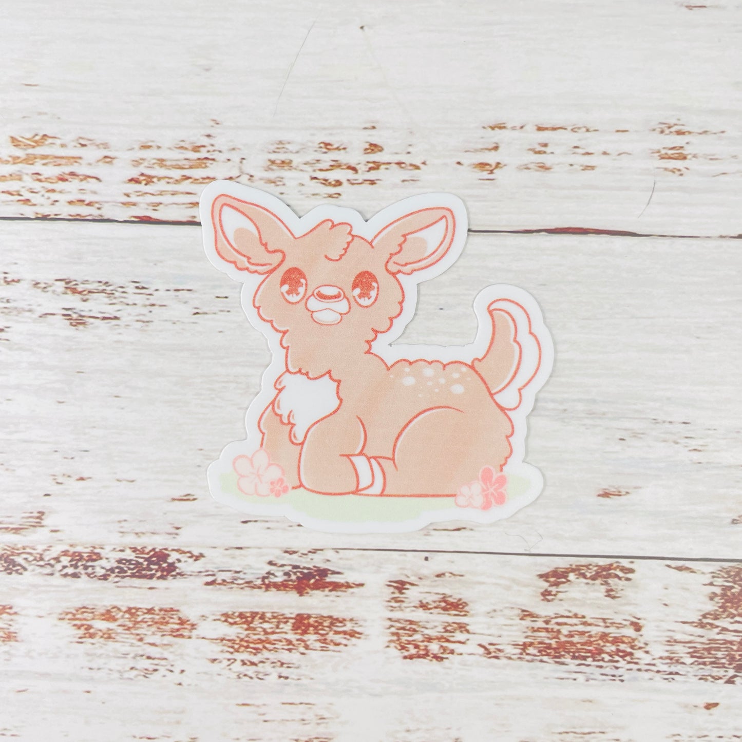 Sitting Fawn - Vinyl Sticker