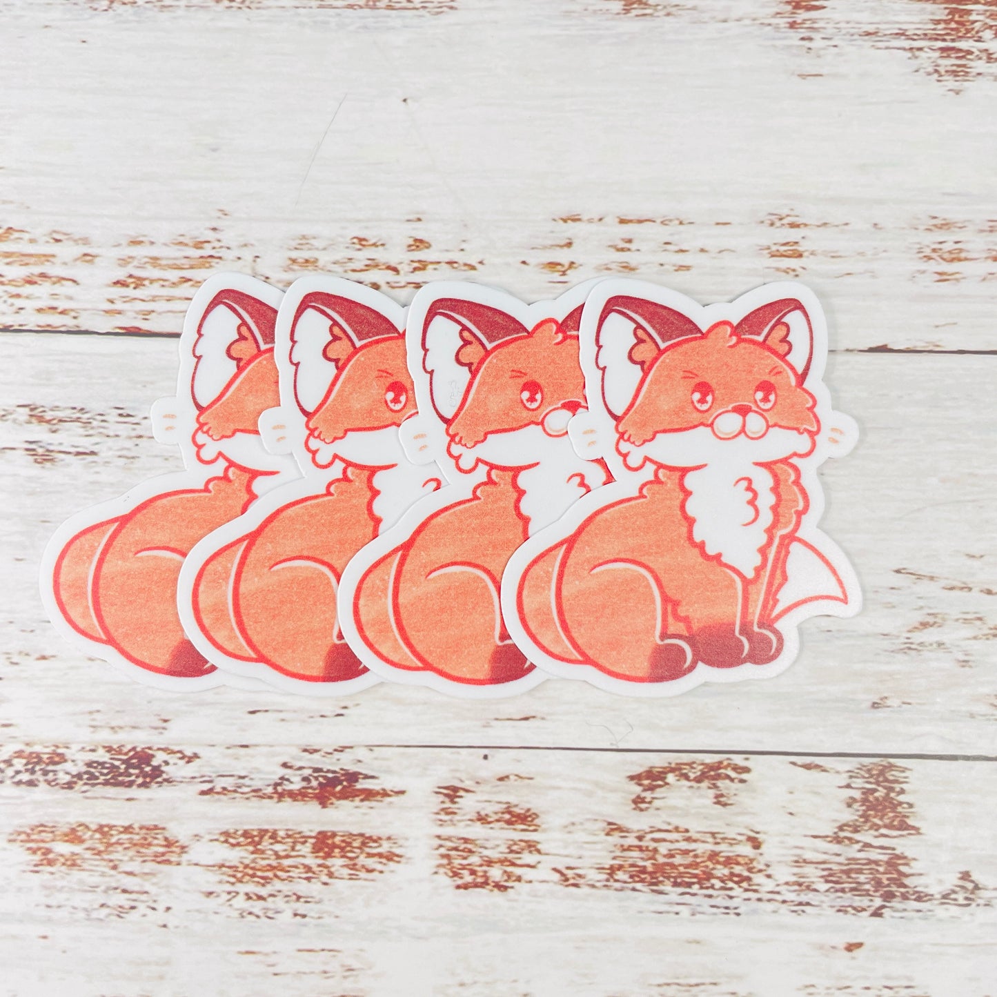 Fluffy Fox - Vinyl Sticker