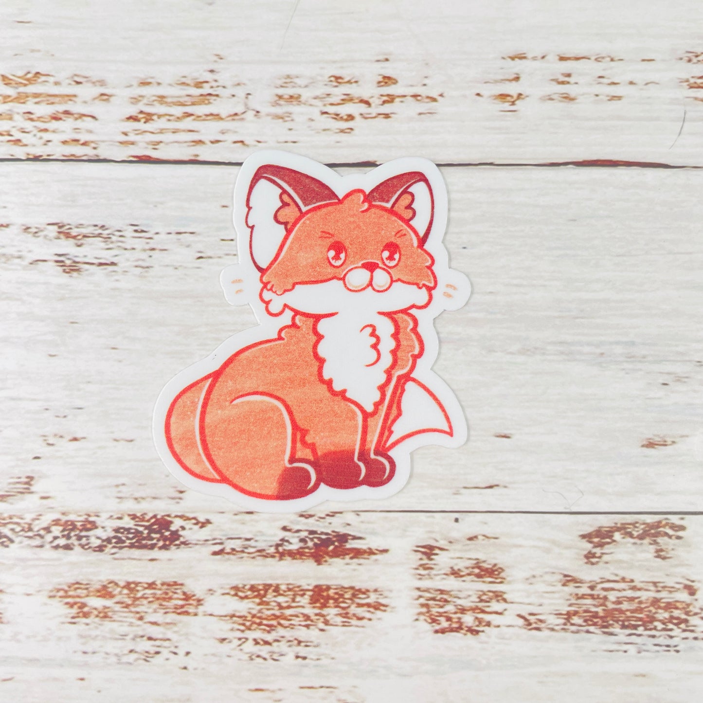 Fluffy Fox - Vinyl Sticker