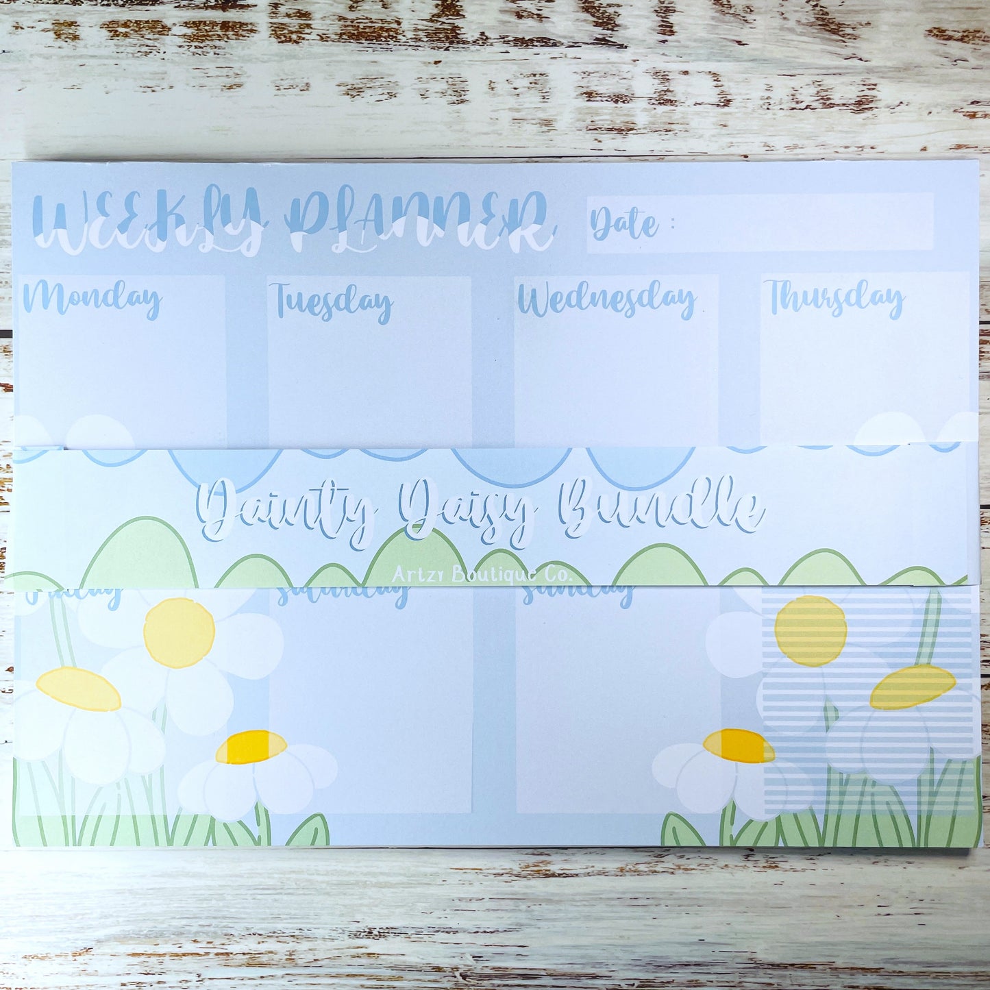 Dainty Daisy A4 Weekly Planner